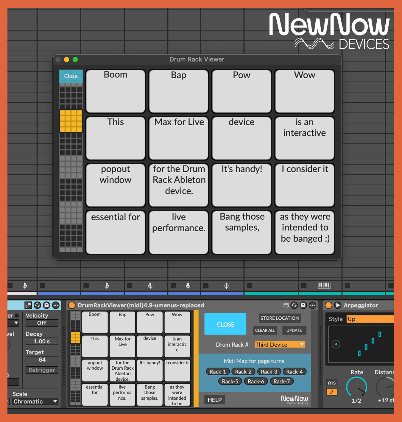 DrumRackViewer device in Ableton Live